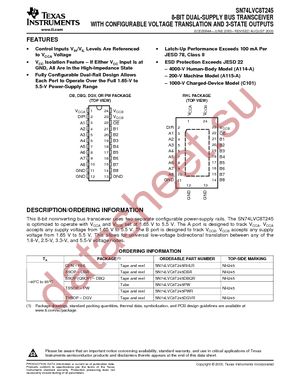 SN74LVC8T245DBQR datasheet  